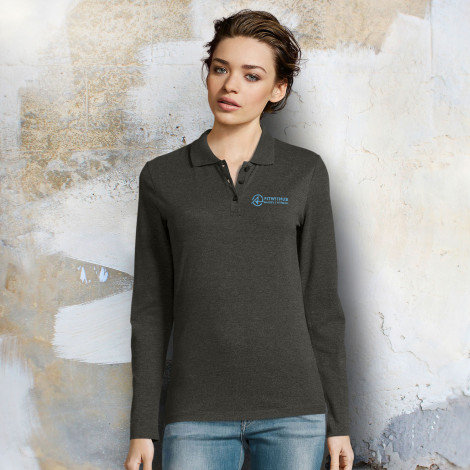 long sleeve polo womens staff